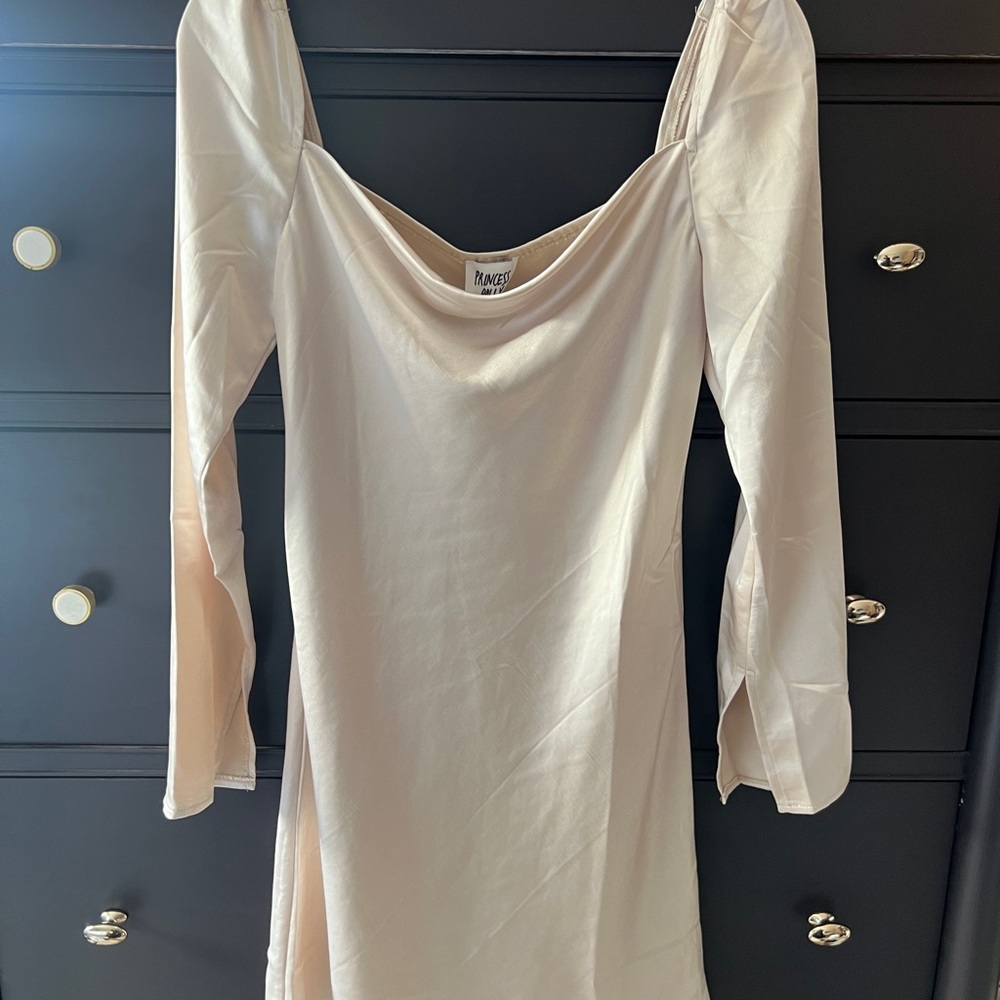 Champagne Long Sleeve Dress